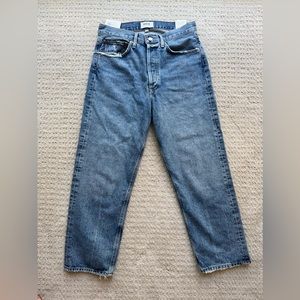 NWT Agolde 90’s Crop Mid Rise Loose Straight Jeans